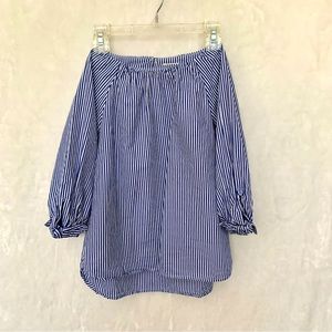 Crewcuts Stripped Blouse Long Sleeve. Size L Girls. Colors Blue & White